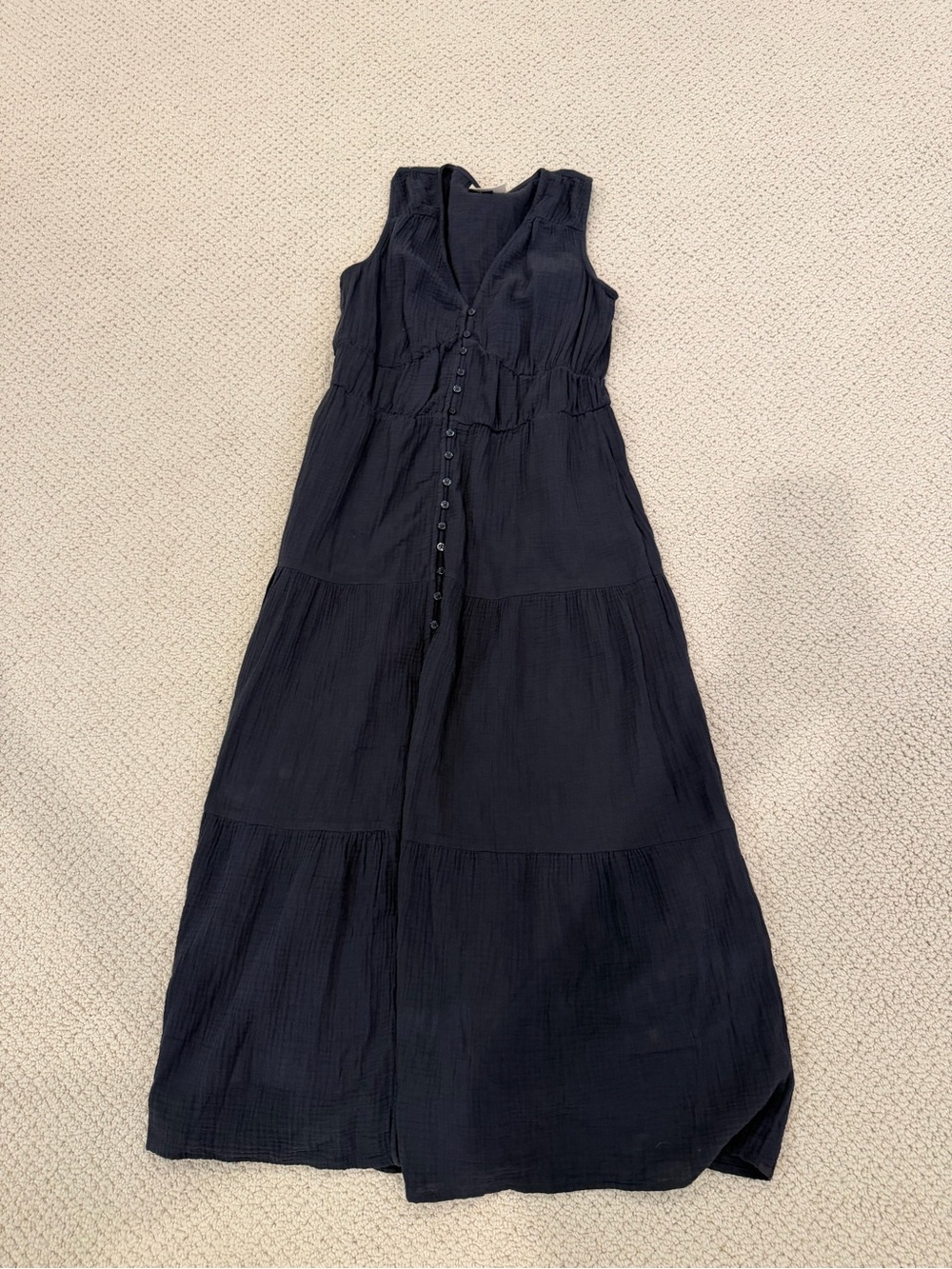 Universal Thread Navy Blue Tiered Maxi Dress